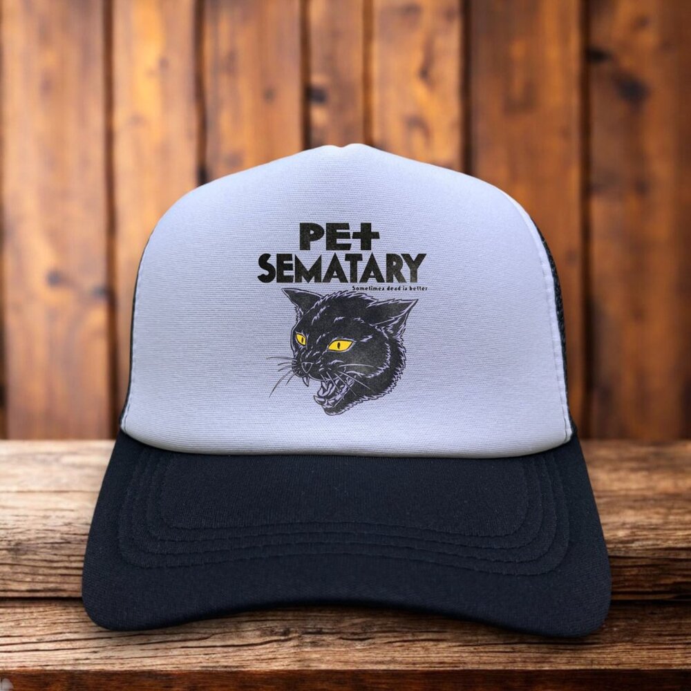 Pet Sematary Mens Trucker Hat Black Sometimes Dead Is Better Stephen King